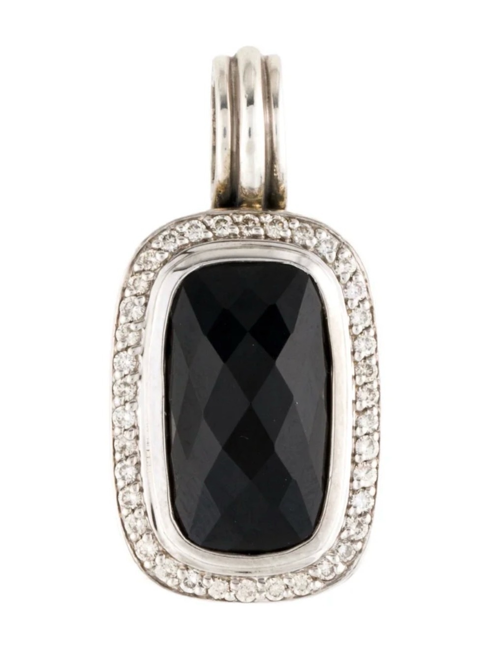 David Yurman Onyx & Diamond Albion Enhancer Pendant